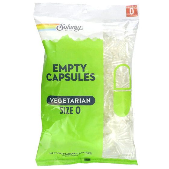 Empty Capsules, Vegetarian, Size 0, 500 Vegetarian Capsules