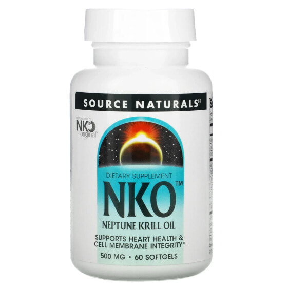 БАД рыбий жир Source Naturals NKO, 500 мг, 60 капсул