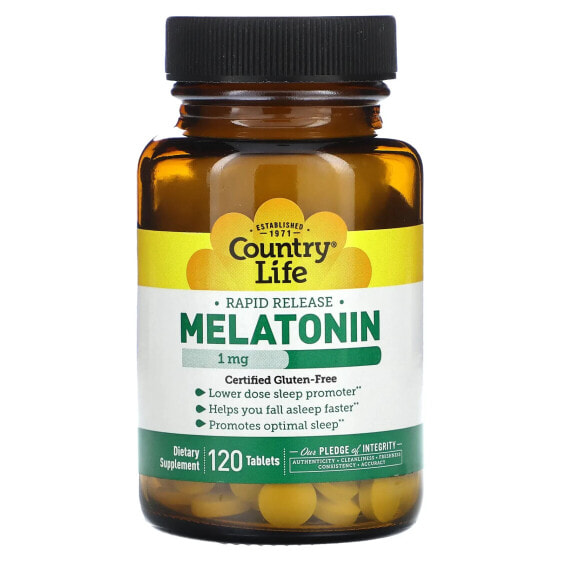 Melatonin, Rapid Release, 1 mg, 120 Tablets