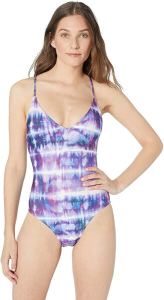 Splendid Women's 243641 Chaser Removable Soft Cup One Piece Blue Swimsuit Size S