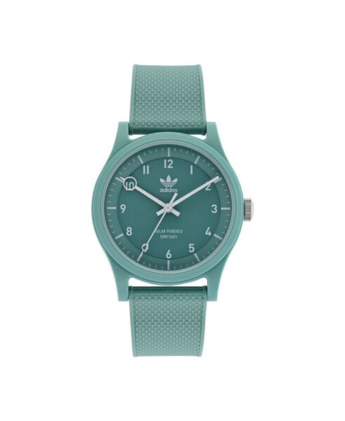 Unisex Solar Project One Green Resin Strap Watch 39mm