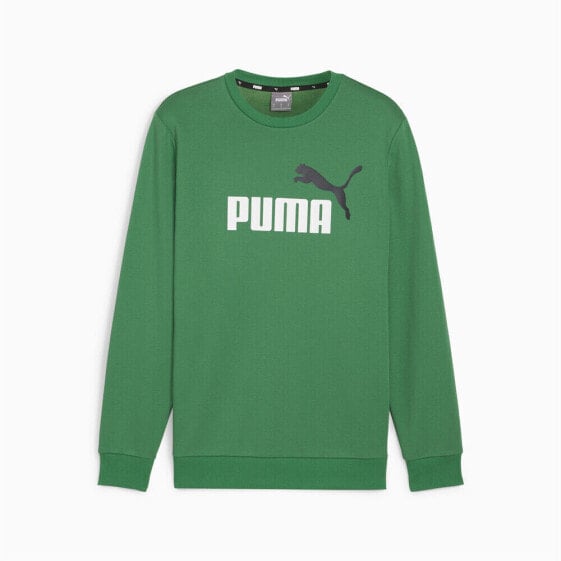 Puma Essentials TwoTone Logo Crew Neck Sweatshirt Mens Green 58676286