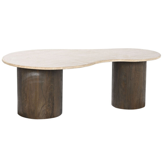 Кофейный столик DKD Home Decor Бежевый Темно-коричневый Камень Древесина манго 120 x 70 x 42 cm