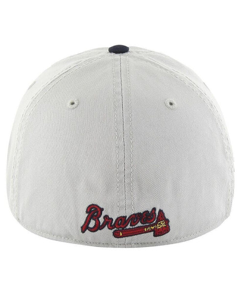 47 Brand Men's Gray/Navy Atlanta Braves Sure Shot Classic Franchise Fitted Hat