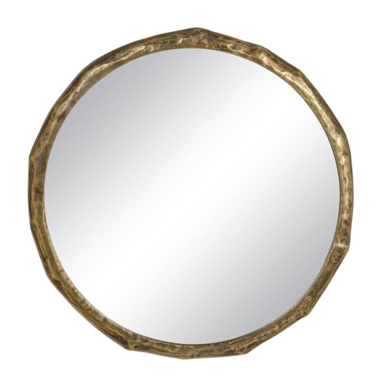 Настенное зеркало (ПЕРЕСМОТРЕНО A) - Позолоченное, Круглое, Алюминиевое, 61 x 61 см, BB Home