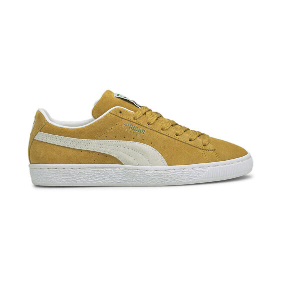 Puma Suede Classic XXI 37491505 Mens Yellow Suede Lifestyle Sneakers Shoes