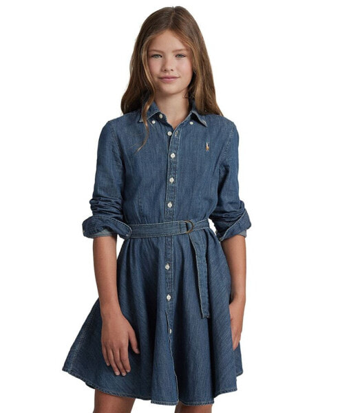Платье для малышей Polo Ralph Lauren Denim Cotton Shirtdress