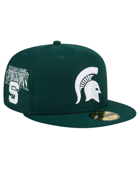 Men's Green Michigan State Spartans Throwback 59FIFTY Fitted Hat