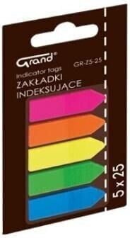 Канцелярские наборы Grand Закладки индексирующие стрелки 45 x 12 мм 5 кол. х 25 шт.