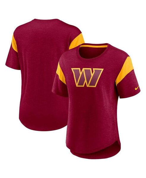 Women's Burgundy Washington Commanders Primary Logo Fashion Top