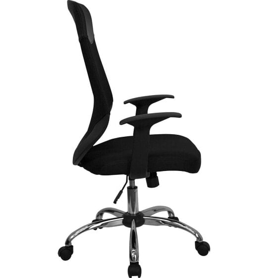 High Back Black Mesh Executive Swivel Chair With Arms