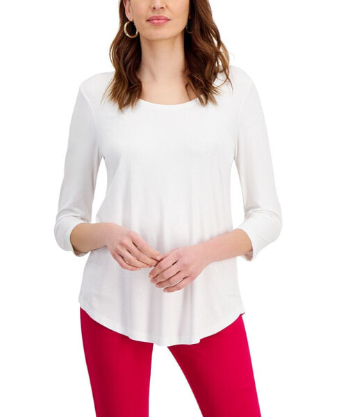 3/4-Sleeve Scoop Neck Top, Created for Macy's