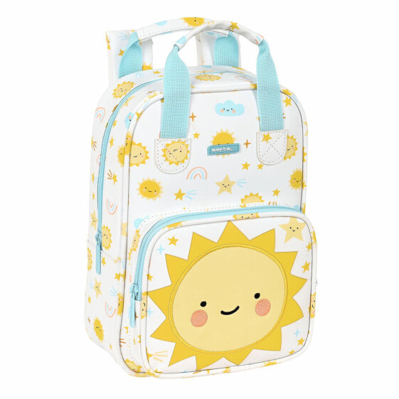 Школьный рюкзак Safta Solete Белый Жёлтый (20 x 28 x 8 cm)