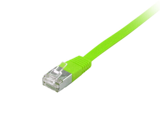 Equip Cat.6A U/FTP Flat Patch Cable - 0.5m - Green - 0.5 m - Cat6a - U/FTP (STP) - RJ-45 - RJ-45