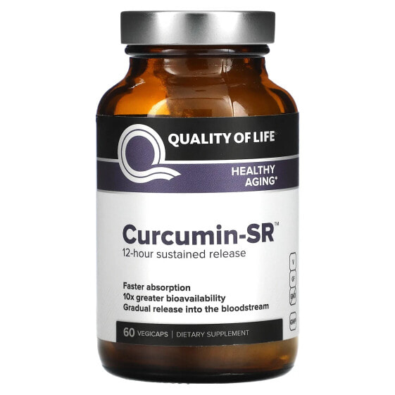 Куркуминосодержащие капсулы Quality of Life Labs Curcumin-SR, 60 шт.