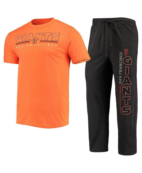 Пижама Concepts Sport для мужчин Черно-оранжевая сборная из Сан-Франциско.