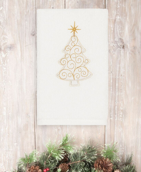 Christmas Tree Scroll 100% Turkish Cotton Hand Towel