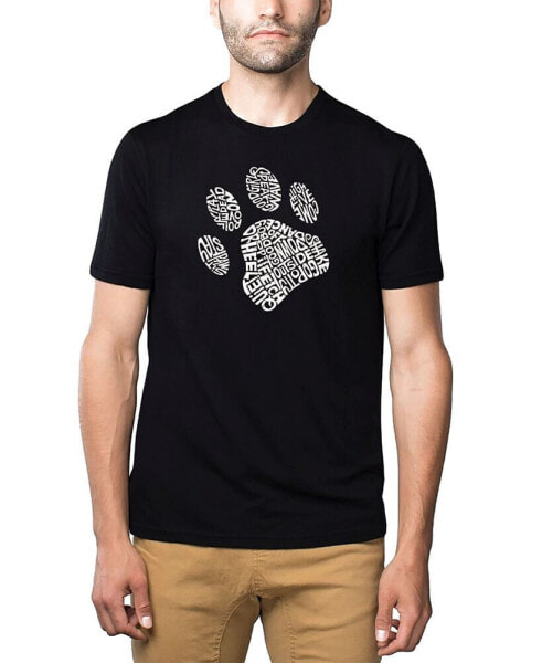 Men's Premium Word Art T-Shirt - Dog Paw