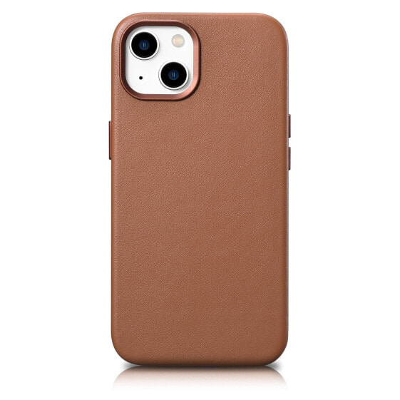 Чехол для смартфона ICARER для iPhone 14 Plus MagSafe Case Leather коричневый
