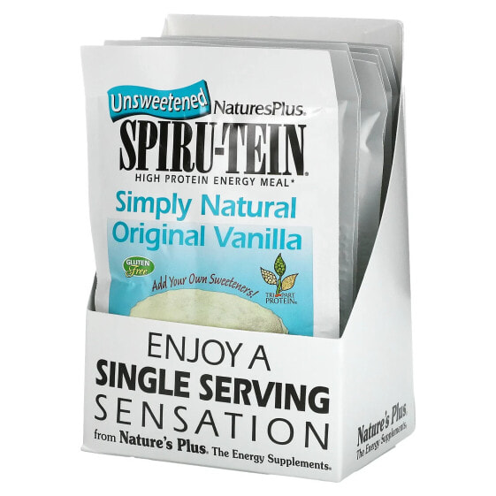 Растительный протеин NaturesPlus Spiru-Tein, высокобелковый энергетический завтрак ваниль 8 пакетов, 23 г каждый