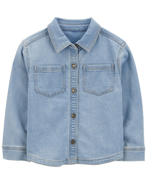 Kid Denim Button-Up Shacket 4