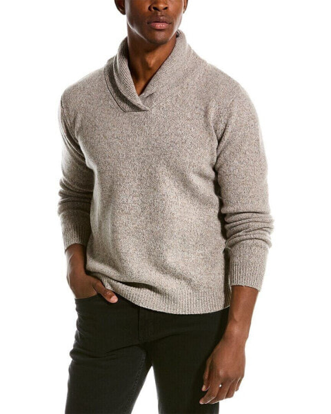 Scott & Scott London Twisted Marl Wool Pullover Men's Tan L