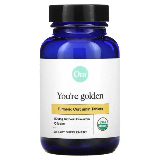 You're Golden, Organic Turmeric Curcumin, 1,500 mg, 90 Tablets (500 mg per Tablet)