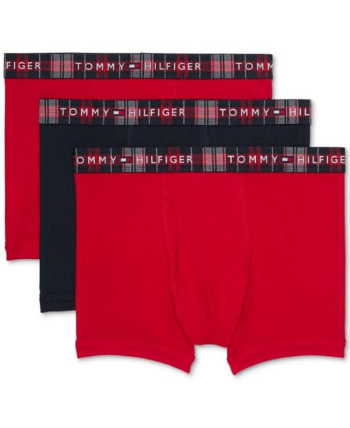 Men's Solid Trunks, Pack of 3