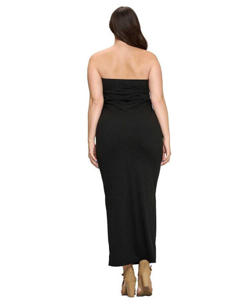 Plus Size Camo Sleeveless Slit Dress