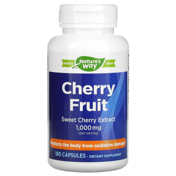 Капсулы вишневый фрукт NATURE'S WAY, 1000 мг, 180 шт (500 мг в капсуле)