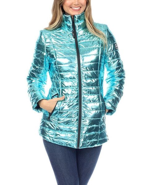 Women's Metallic Puffer Coat