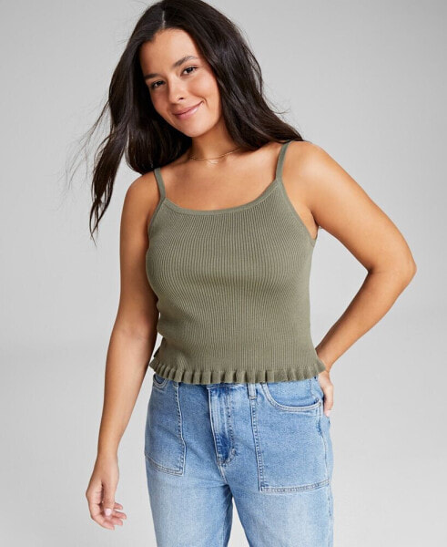 Women's Ruffled-Hem Sweater Tank Top, Created for Macy's