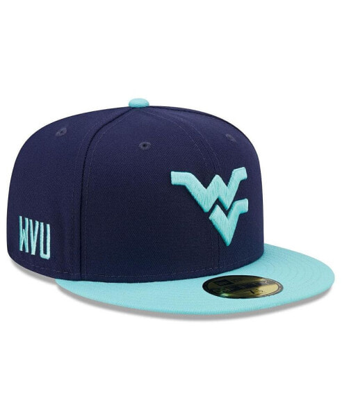Men's Navy, Light Blue West Virginia Mountaineers 59FIFTY Fitted Hat