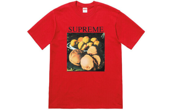 Supreme FW18 Still Life Tee Red 印花短袖T恤 男女同款 红色 送礼推荐 / Футболка Supreme FW18 Still Life Tee Red T SUP-FW18-021