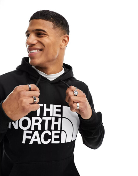 The North Face Standard chest logo fleece hoodie in black