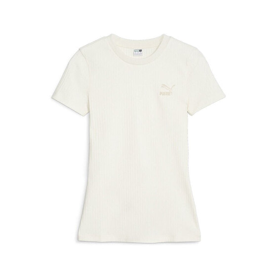 PUMA SELECT Classics Ribbed Slim Fit short sleeve T-shirt