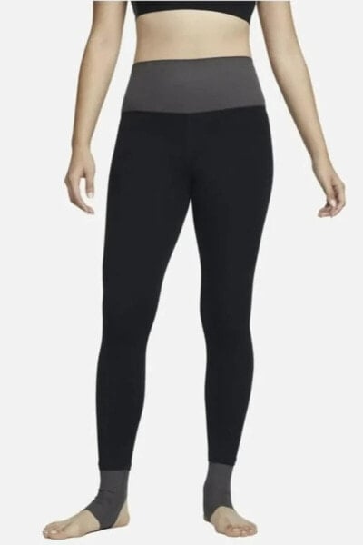 Yoga Dri-Fit Luxe 7/8 High-Rise Colour-Block Kadın Siyah Tayt