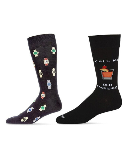 Men's Crew Food Drink Assortment Socks, Pair of 2