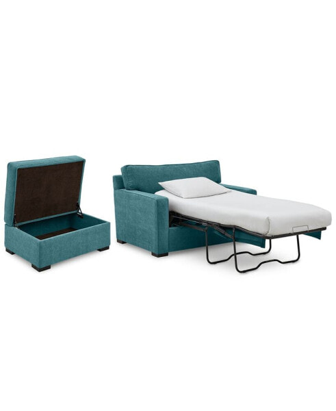 Radley 54" Fabric Chair Bed & 36" Storage Ottoman, Created for Macy's