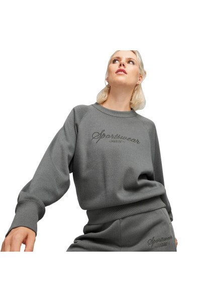 Classics+ Kadın Gri Günlük Stil Sweatshirt 62428980