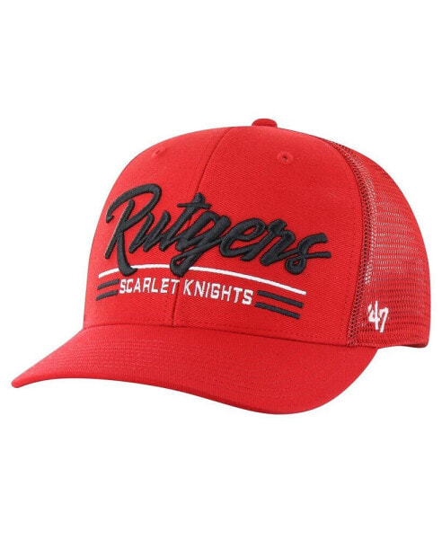 Men's Scarlet Rutgers Scarlet Knights Garner Trucker Adjustable Hat