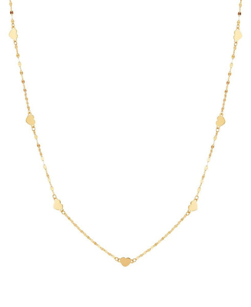 Macy's heart Station 18" Collar Necklace in 14k Gold