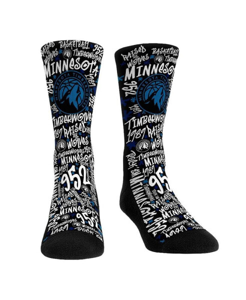 Men's and Women's Socks Minnesota Timberwolves Graffiti Crew Socks