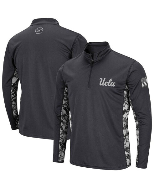 Men's Charcoal UCLA Bruins OHT Military-Inspired Appreciation Digi Camo Quarter-Zip Jacket