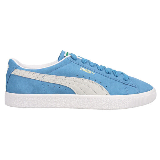 Puma Suede Vintage Lace Up Mens Blue Sneakers Casual Shoes 374921-19