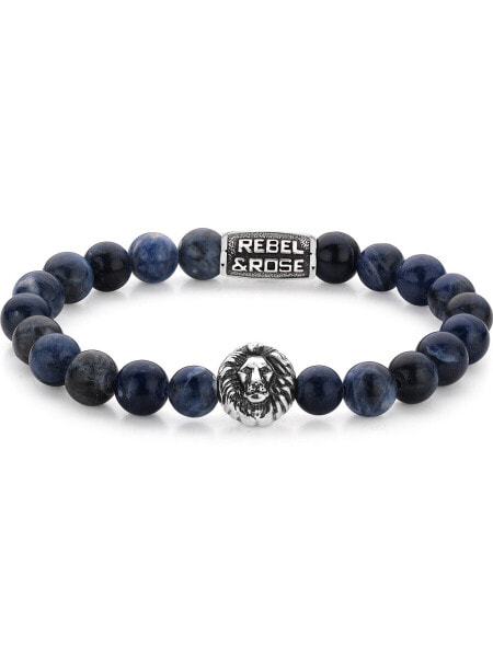 Браслет мужской Rebel & Rose Midnight Blue Lion RR-8L030-S-L+ Herren