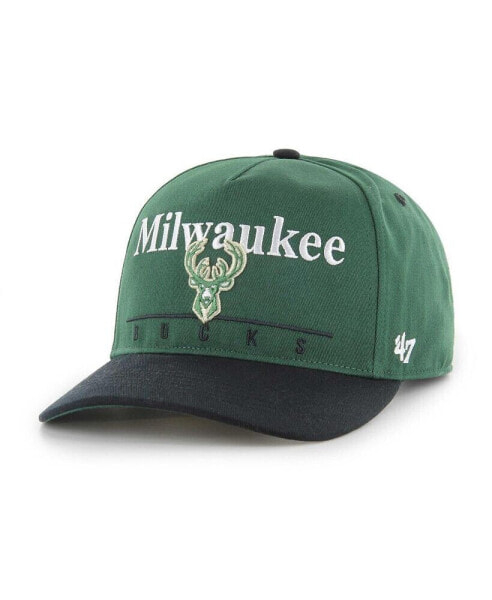 Men's Hunter Green, Black Milwaukee Bucks Super Hitch Adjustable Hat