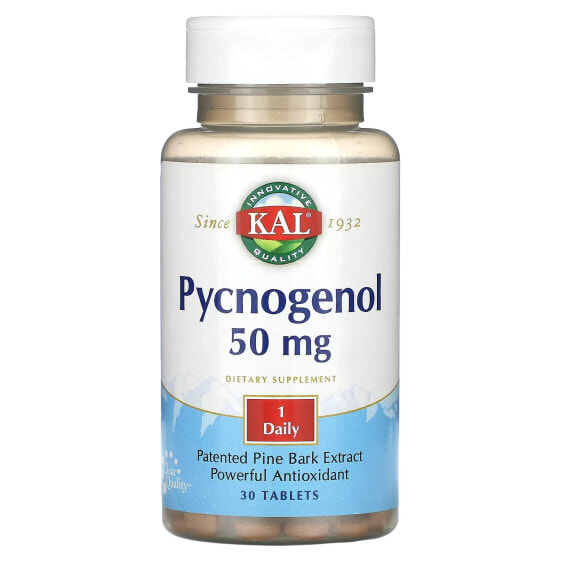 Антиоксидант KAL Pycnogenol, 50 мг, 30 таблеток