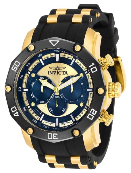 Invicta Men's Pro Diver Stainless Steel Quartz Watch with Silicone Strap Blac...