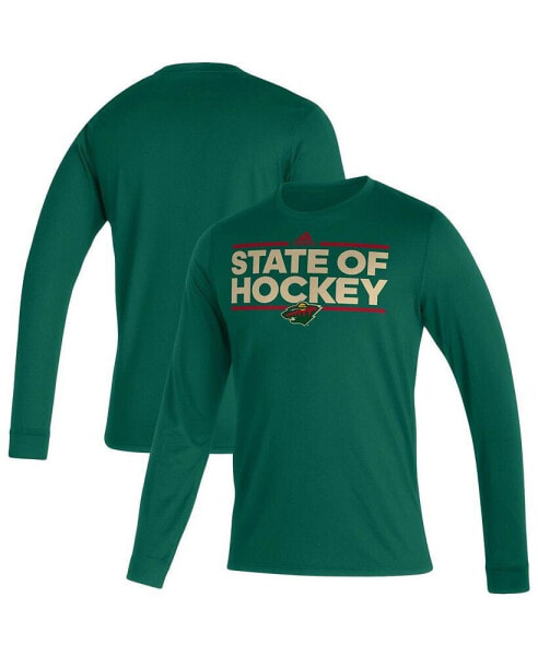 Men's Green Minnesota Wild Dassler AEROREADY Creator Long Sleeve T-shirt